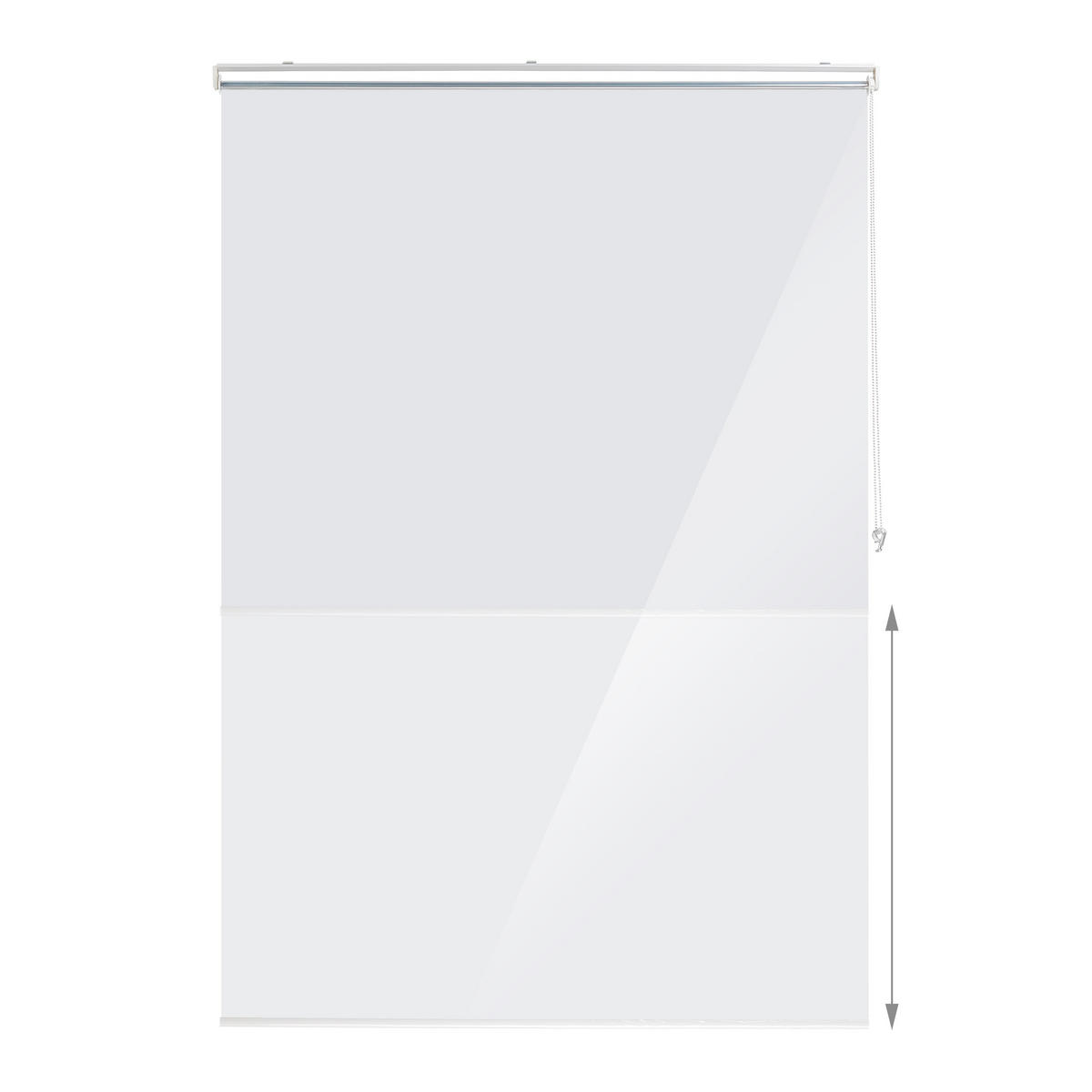 DUSCHROLLO - Transparent, Kunststoff/Metall (140/4.5cm) - Relaxdays