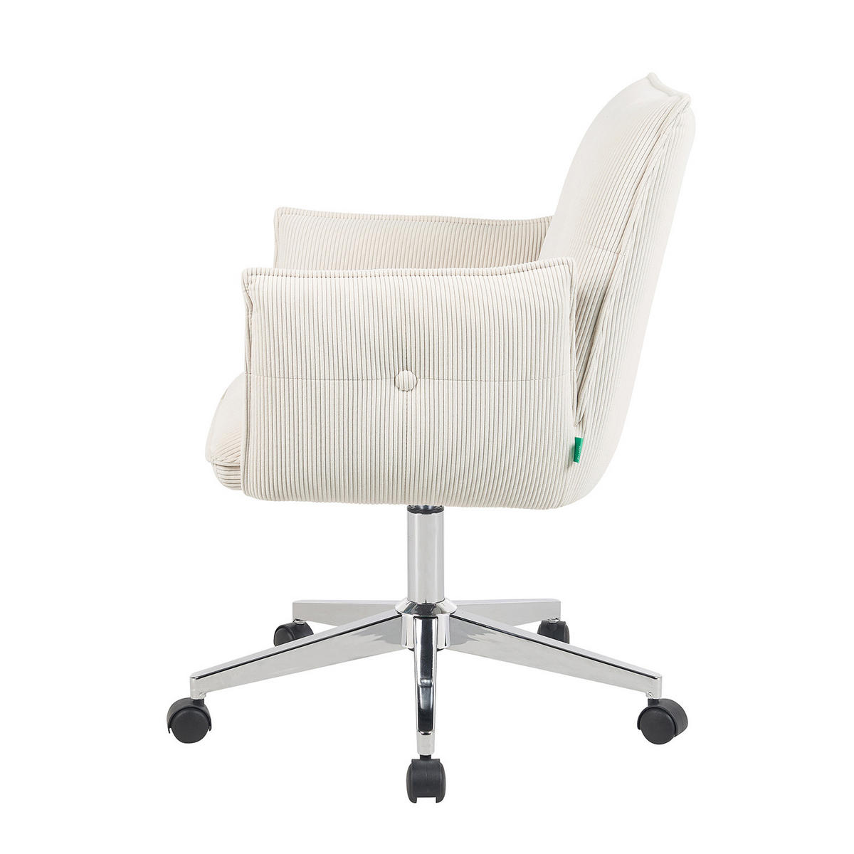 BÜROSTUHL Mika-Cleo - Chromfarben/Creme, Textil/Metall (60/85/63cm) - DUBI Möbel