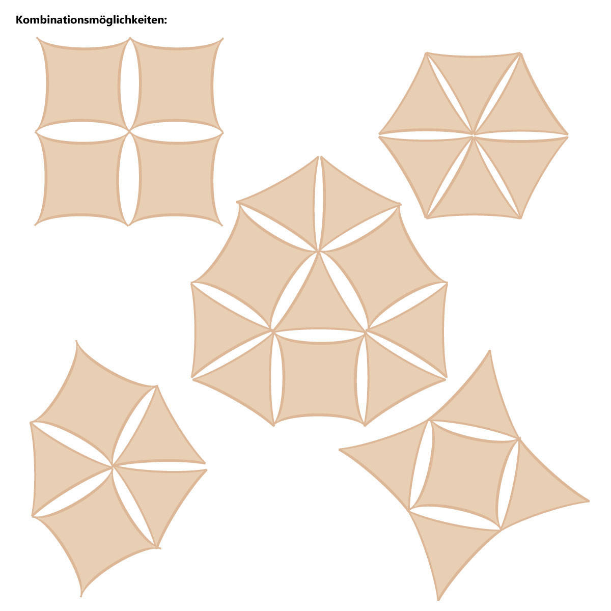 SONNENSEGEL Luftdurchlässig 350/250 cm Beige - Beige, Kunststoff (250/350cm) - Amanka