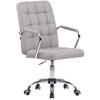 DREHSTUHL Stoff grau - Chromfarben/Grau, Textil/Metall (56/93/60cm) - CLP
