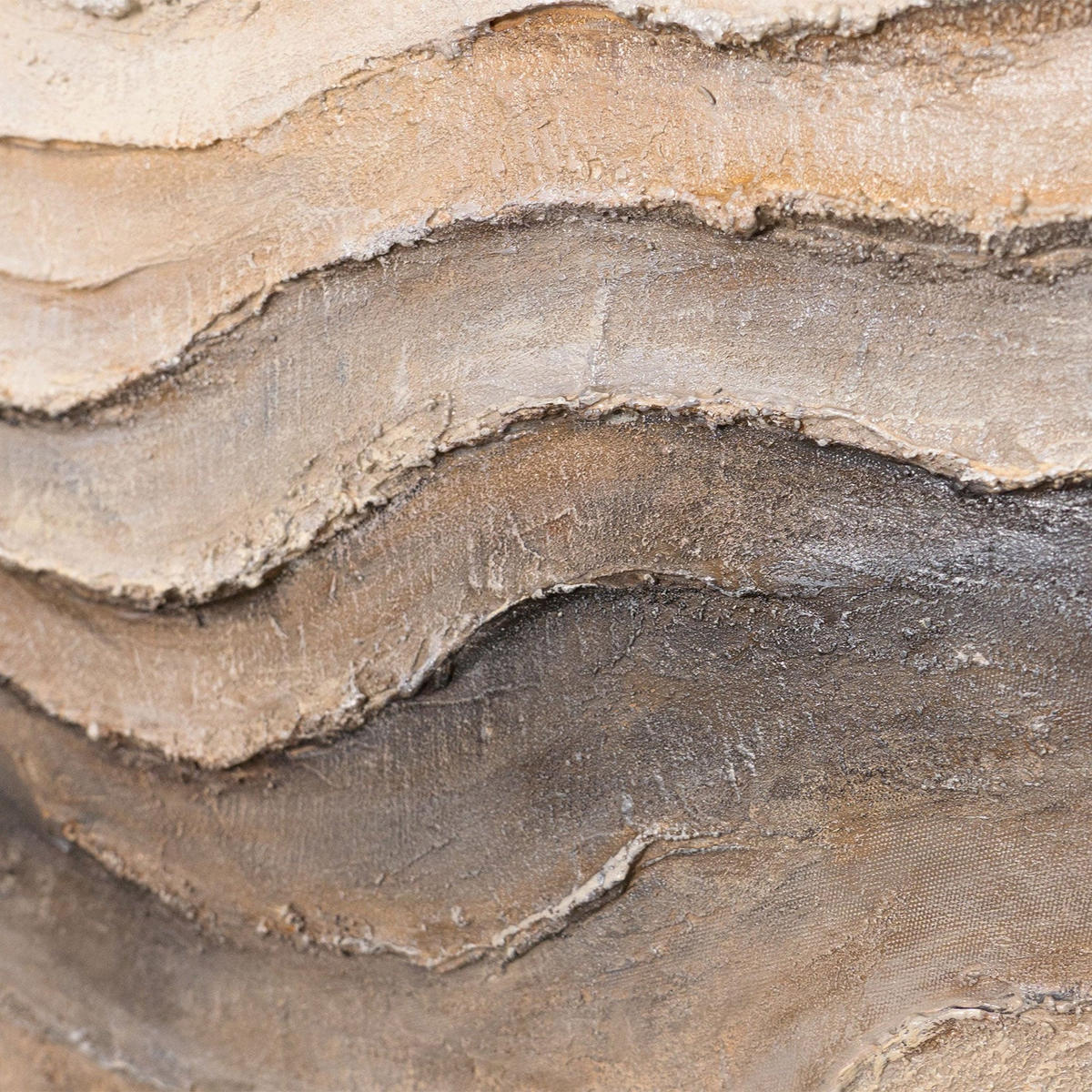 GEMÄLDE Erinnerung der Erde Schattenfugenrahmen Eichefarben 140x100 cm - Eichefarben, Holz (140/100cm) - YS-art gallery
