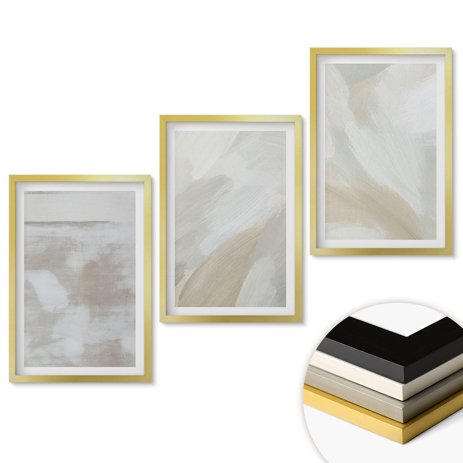 ArtPrintCave Wandbilder Gold 40x60 cm