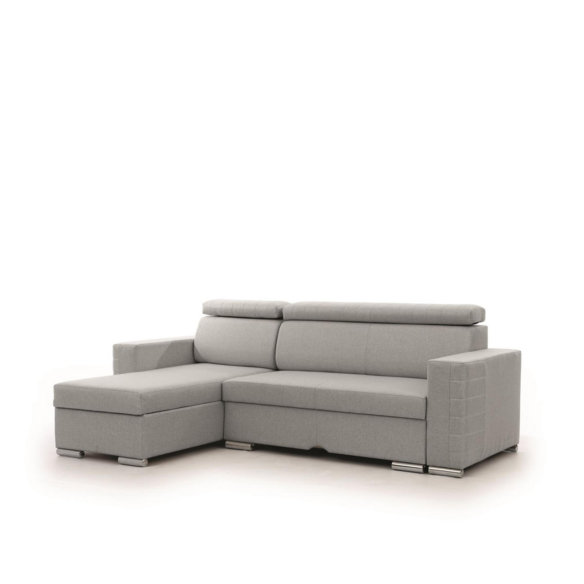 ECKSOFA Canton In Liverpool - Grau, Holzwerkstoff/Textil (260/173cm) - Fun Möbel