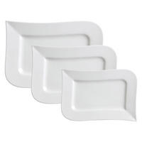 SERVIERPLATTEN-SET Melodie weiß 3er Set - Weiß, Keramik (1/1/1cm) - Ritzenhoff Breker