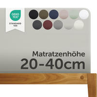 SPANNBETTLAKEN 180/220 cm Hellgrau - Hellgrau, Textil (180/220cm) - Blumtal