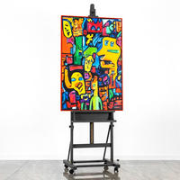 GEMÄLDE Mosaik der Identität Schattenfugenrahmen Rot 140x100 cm - Rot, Holz (140/100cm) - YS-art gallery