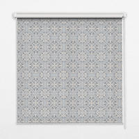 VNÚTORNÁ roleta - okenná roleta - roleta - 130x140 cm - Portugalské dlaždice - sivá, plast (130/140/0.5cm) - TULUP