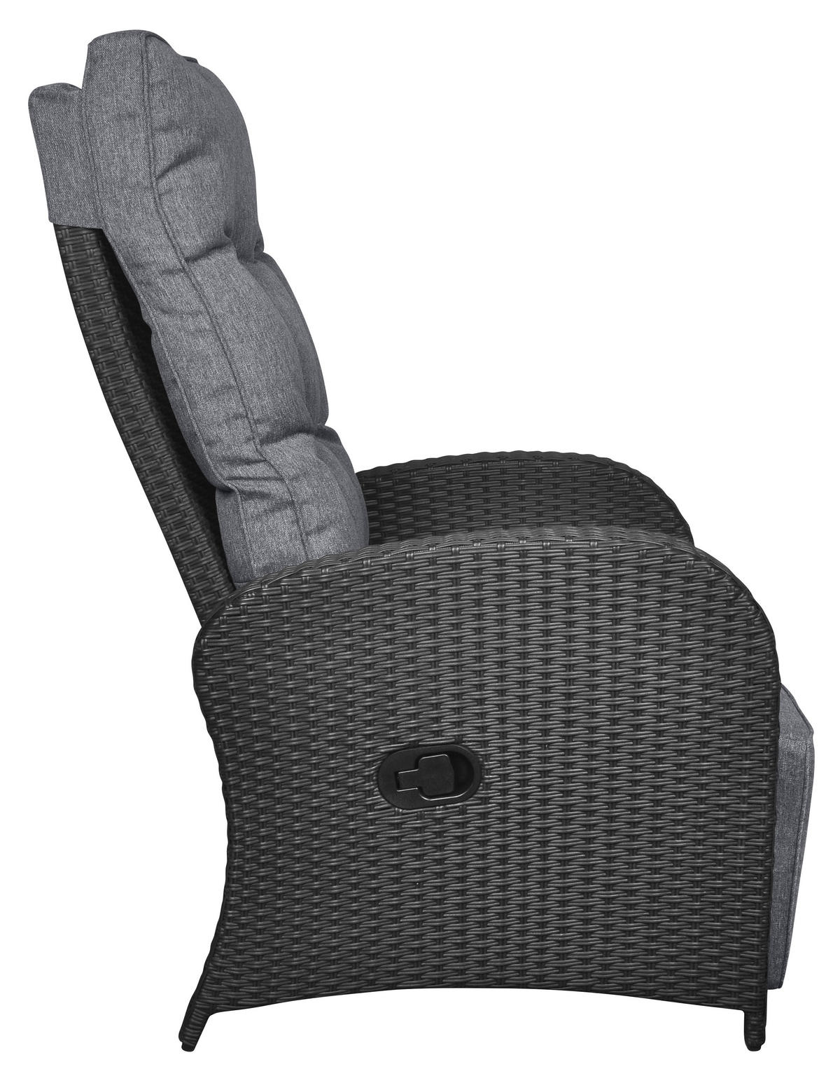 GARTENSTUHL, Jorl, Stühle Schwarz, HDPE, 66 x 79 x 103 cm, 2-teilig - Schwarz, Kunststoff (66/103/79cm) - ebuy24