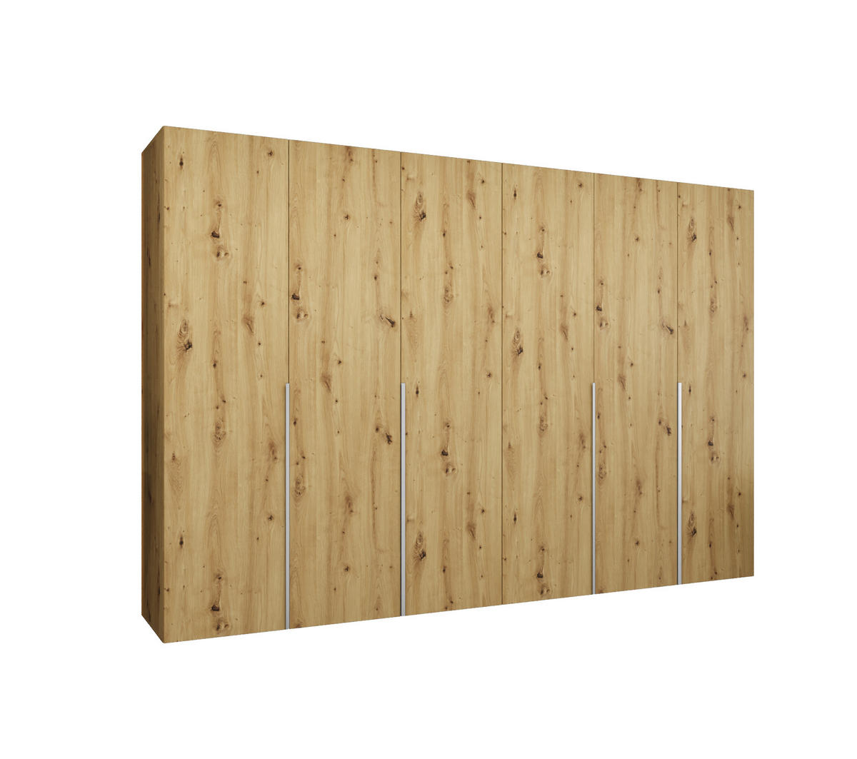 DREHTÜRENSCHRANK 202/300/52 6-türig - Kaschmir/Eiche Artisan, Holz (300/202/52cm) - Abiks Möbel