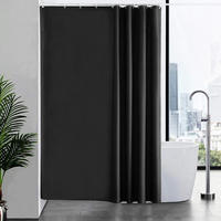 DUSCHVORHANG Schwarz 180 x 210 cm - Schwarz, Textil (180/210cm)