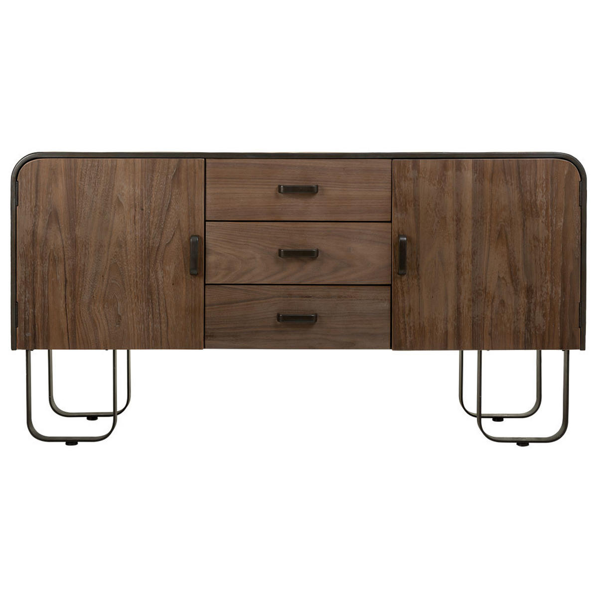 ANRICHTE aus Holz und Metall 145x47x76 cm - Braun, Metall (145/76/47cm) - Wanderlust