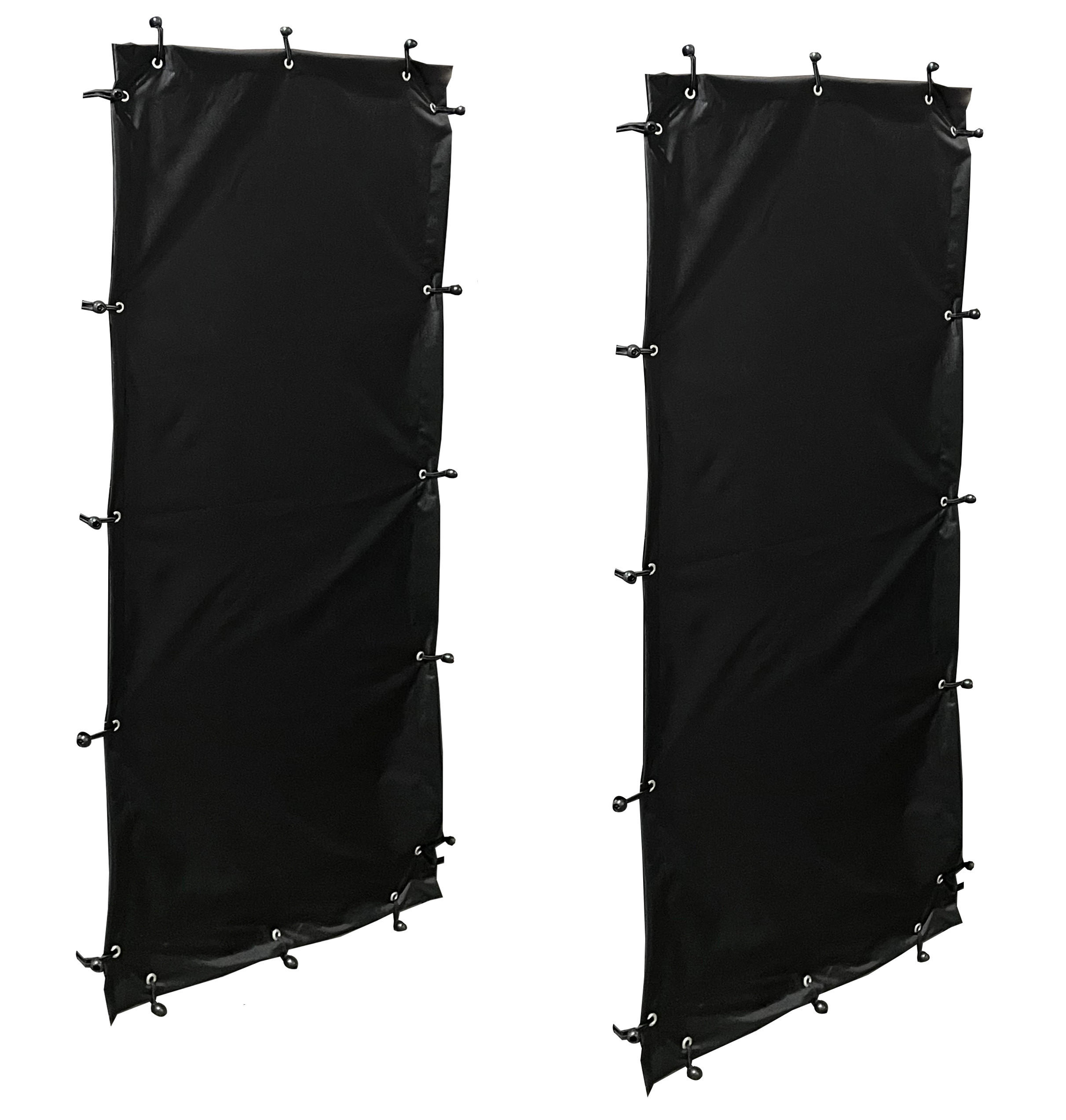 WETTERSCHUTZ Seitlich für Kaminholzregal 70/145 cm Schwarz - Schwarz, Textil (70/145/1cm) - QUICK STAR