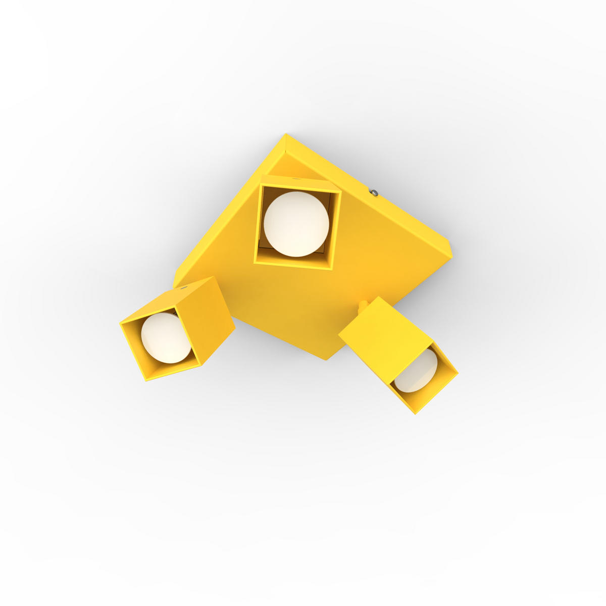 DECKENLEUCHTE - Gelb, Metall (25/25/18cm) - Lumicom