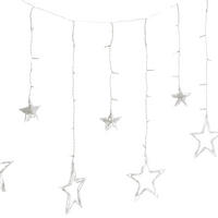 VORHANGLEUCHTEN Starnis, Transparent, 60 x 500 cm, Dekorative Christmas Weihnachtsdeko - Transparent, Kunststoff (500cm) - home&you
