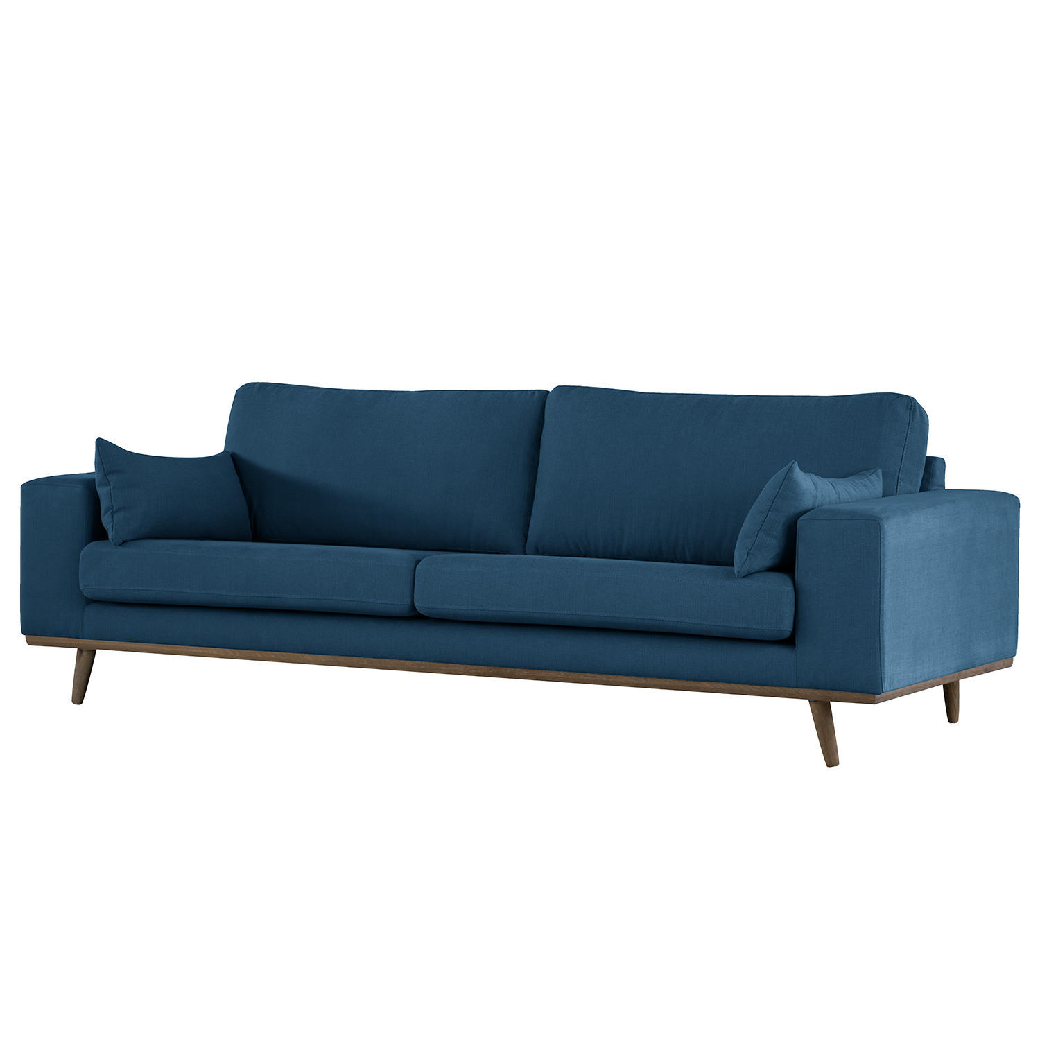 3-SITZER SOFA - Blau, Naturmaterialien (237/81/88cm) - home24