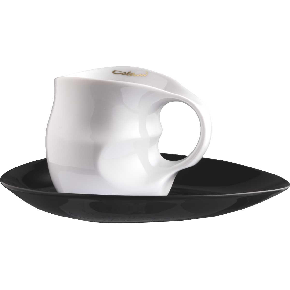 KAFFEE/CAPPUCCINO-TASSE mit Untertasse 2 tlg. - Weiß, Keramik (0.28L) - Luigi Colani Porzellan