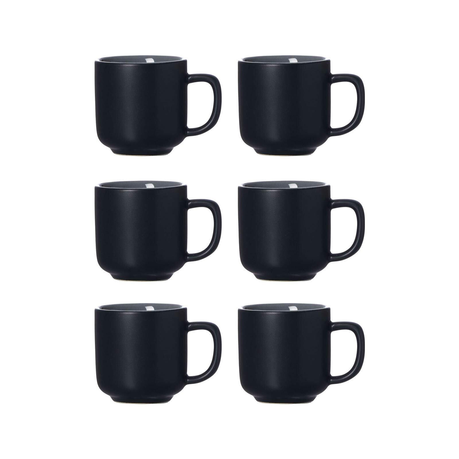 ESPRESSOTASSEN Jasper schwarz 100 ml 6er Set - Schwarz, Keramik (0.1L) - Ritzenhoff Breker