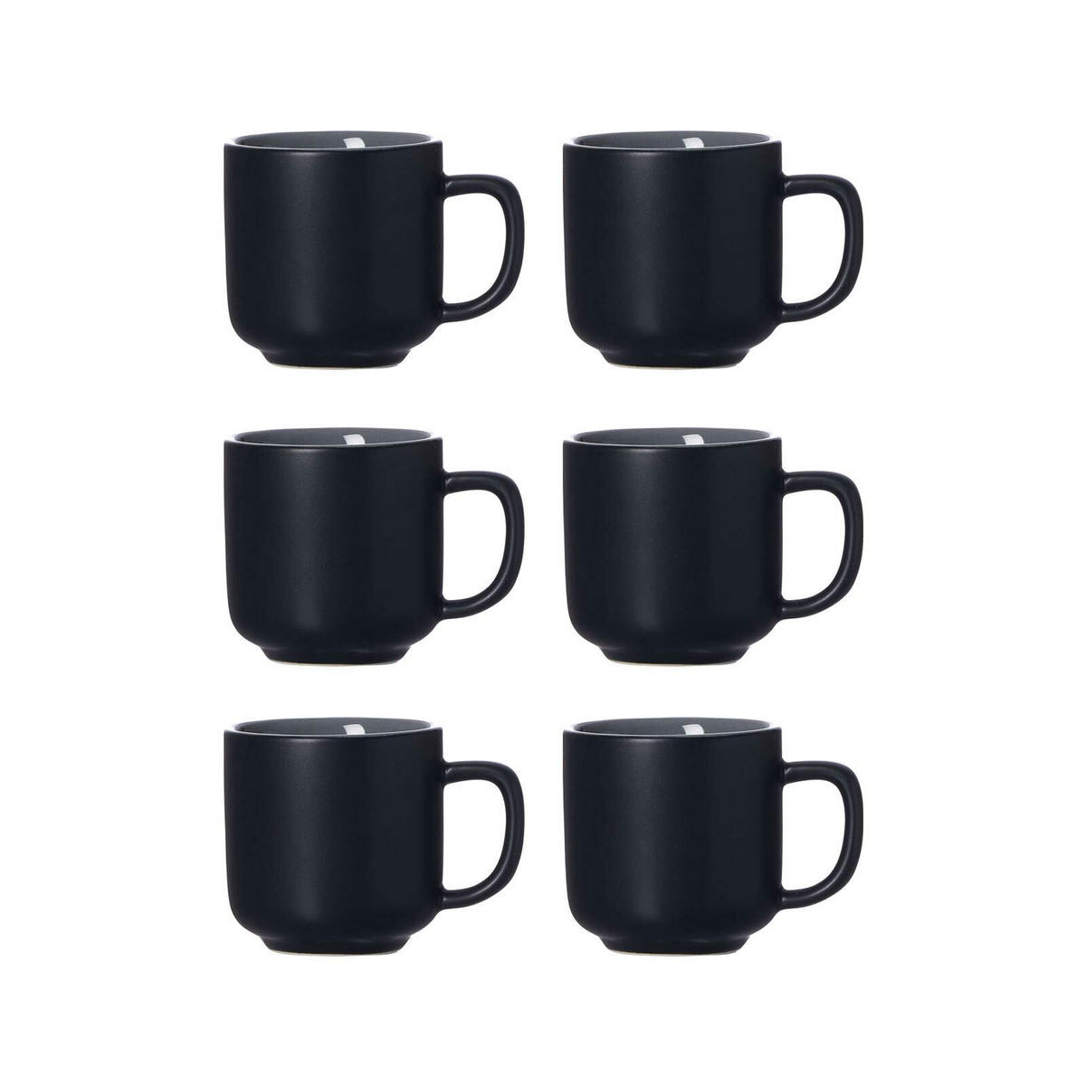 ESPRESSOTASSEN Jasper schwarz 100 ml 6er Set - Schwarz, Keramik (0.1L) - Ritzenhoff Breker