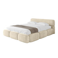 POLSTERBETT mit Bettkasten und Lattenrost, Boxbett ohne Matratze - ELVA-v1 120x200 Beige - Beige, Holzwerkstoff/Textil (120/200cm) - ALTDECOR