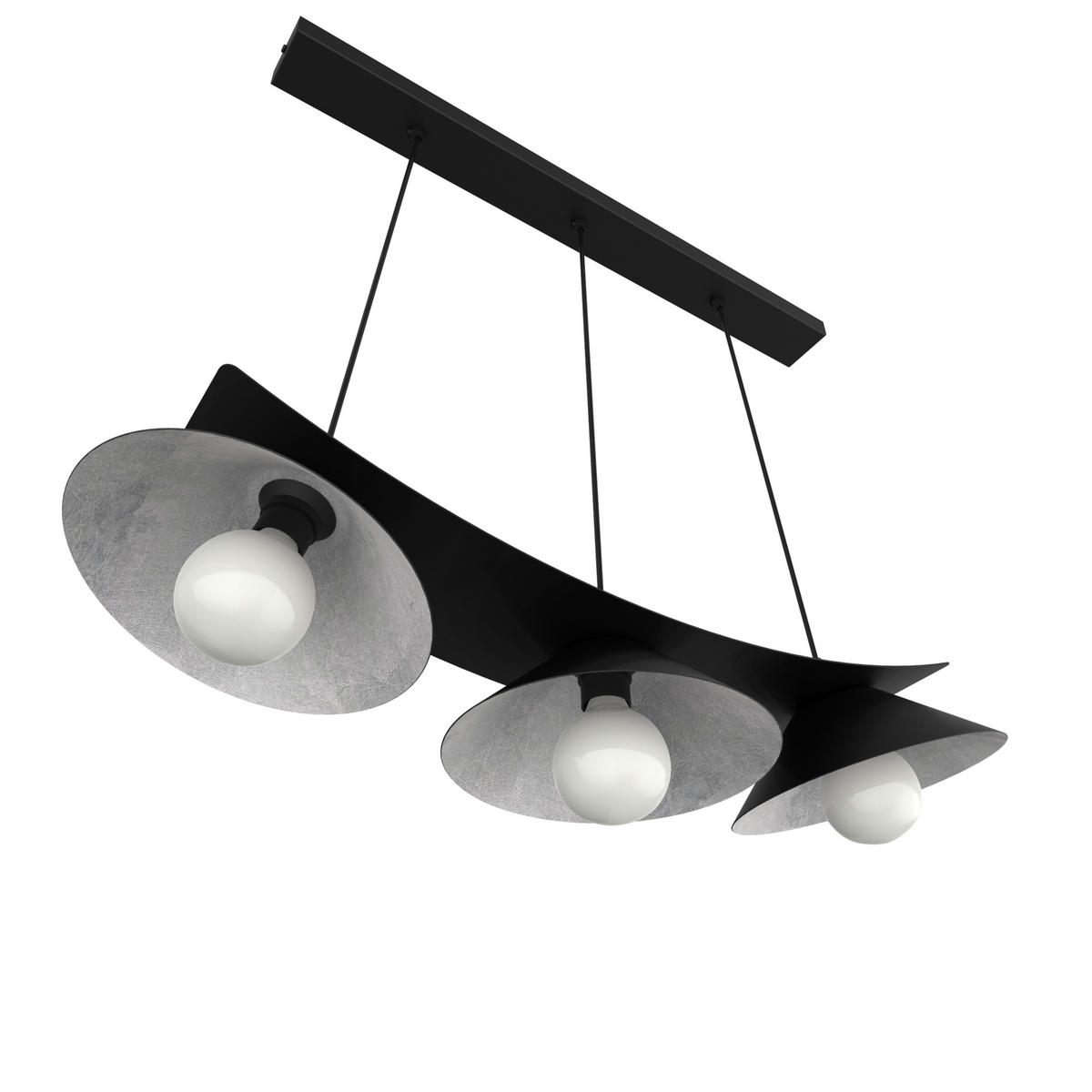 HÄNGELEUCHTE Miller X3 - Schwarz, Metall (70/25/16cm) - Lumicom