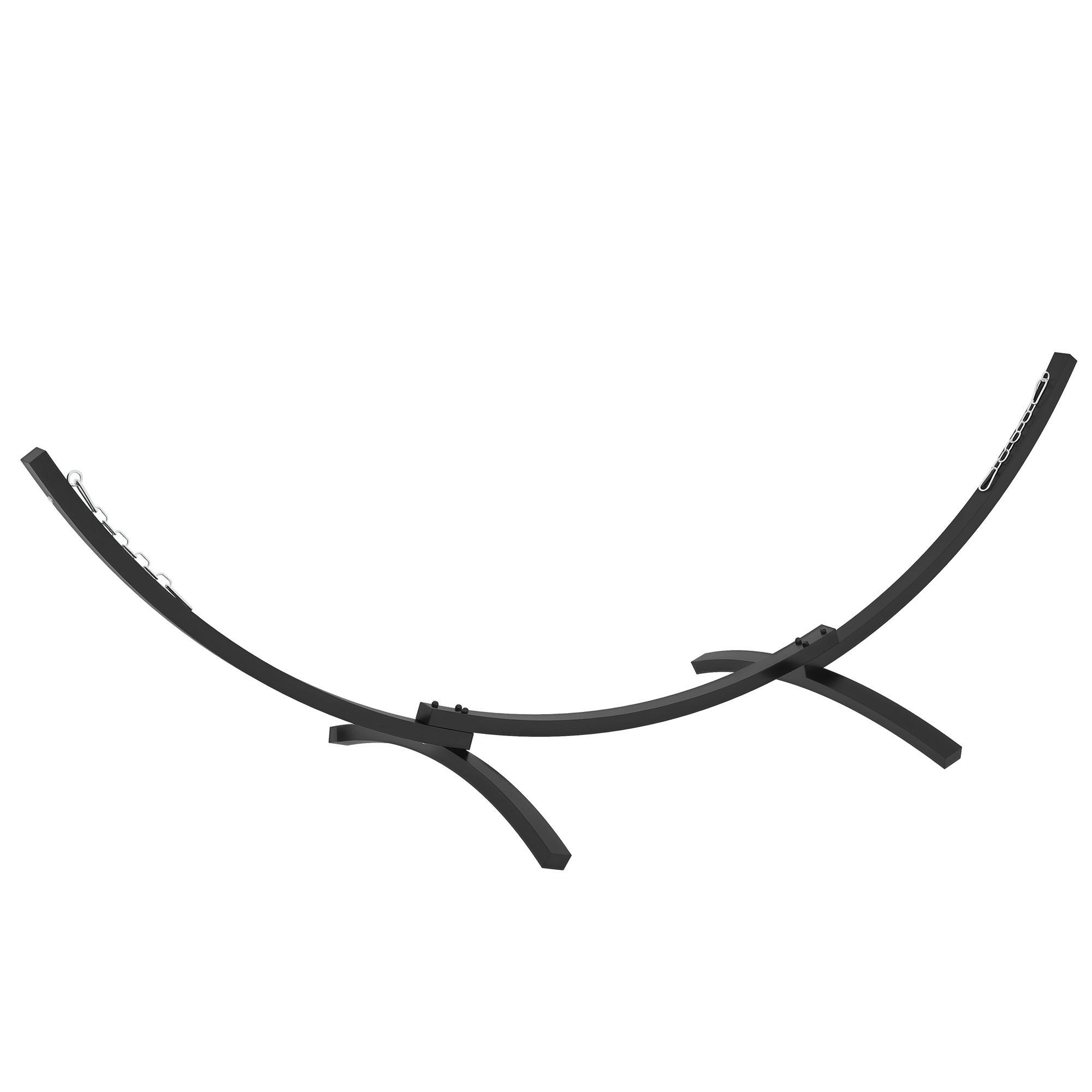 HÄNGEMATTENGESTELL DE-15268 360 cm, für Hängematten von 270–330 cm Grau - Grau, Metall (360/120/95cm) - ComfortXL