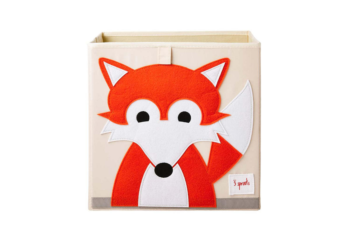 AUFBEWAHRUNGSBOX Fuchs 33x33x33cm - Naturfarben, Textil (33/33cm) - 3Sprouts