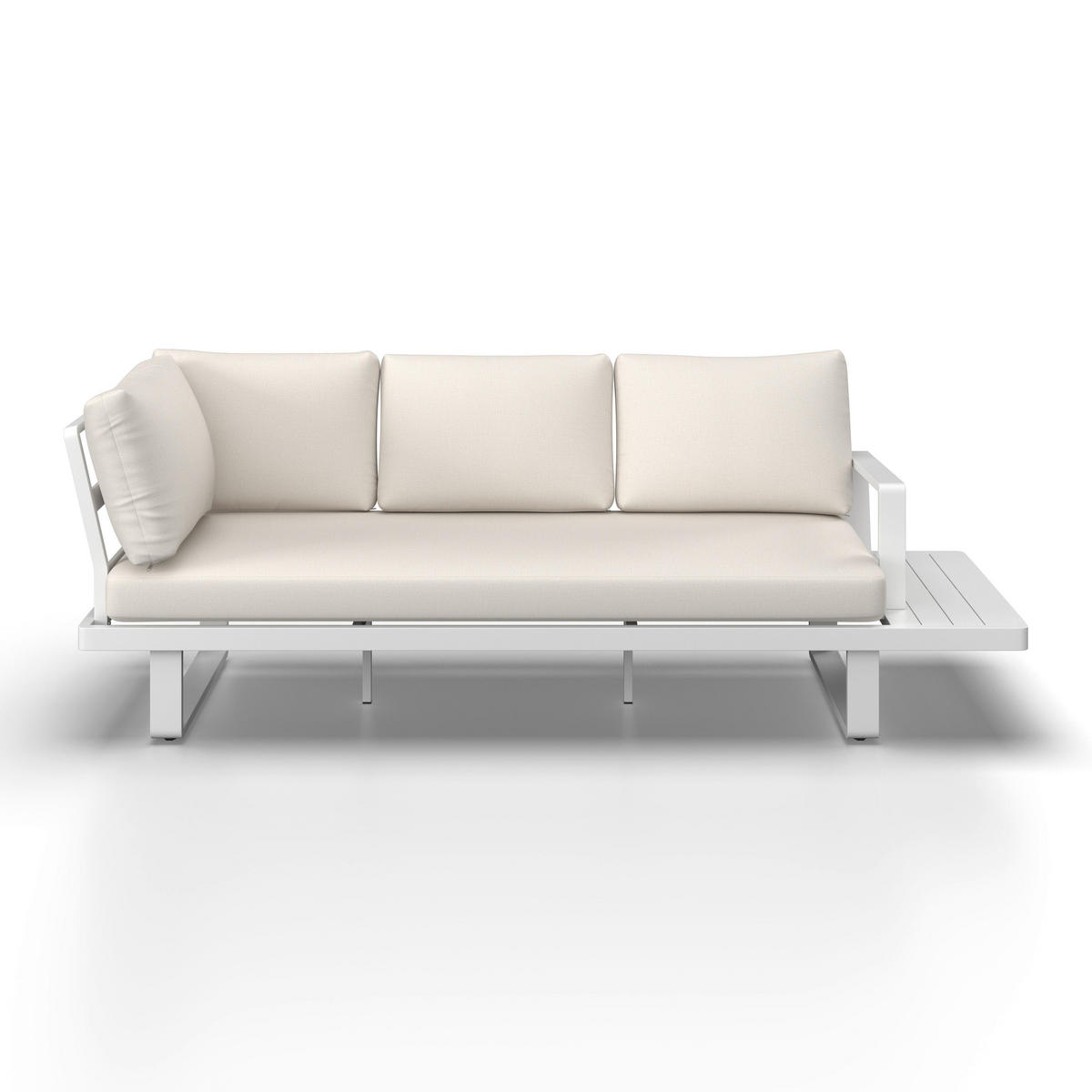 LOUNGEGARNITUR Tilly Creme Metall/Outdoorstoff +Abdeckung - Creme, Metall - Bessagi Garden
