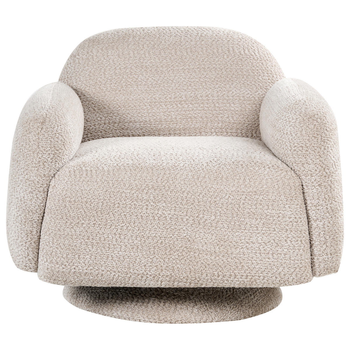DREHSESSEL Stoff Beige Aapua - Beige, Textil (82/74/72cm) - Beliani