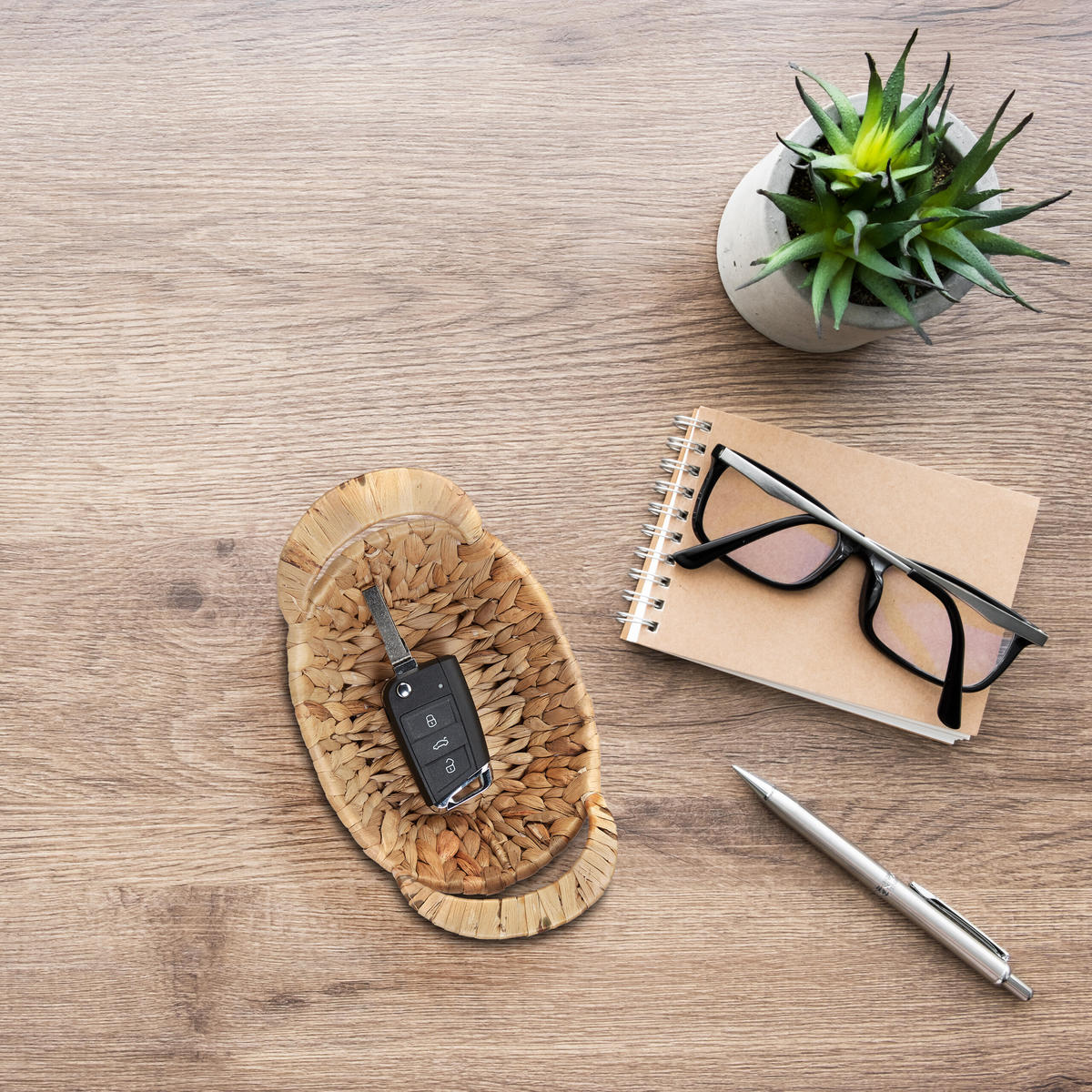 3XAUFBEWAHRUNGSKORB - Hellbraun, Textil/Metall (22/35/11.5cm) - Relaxdays