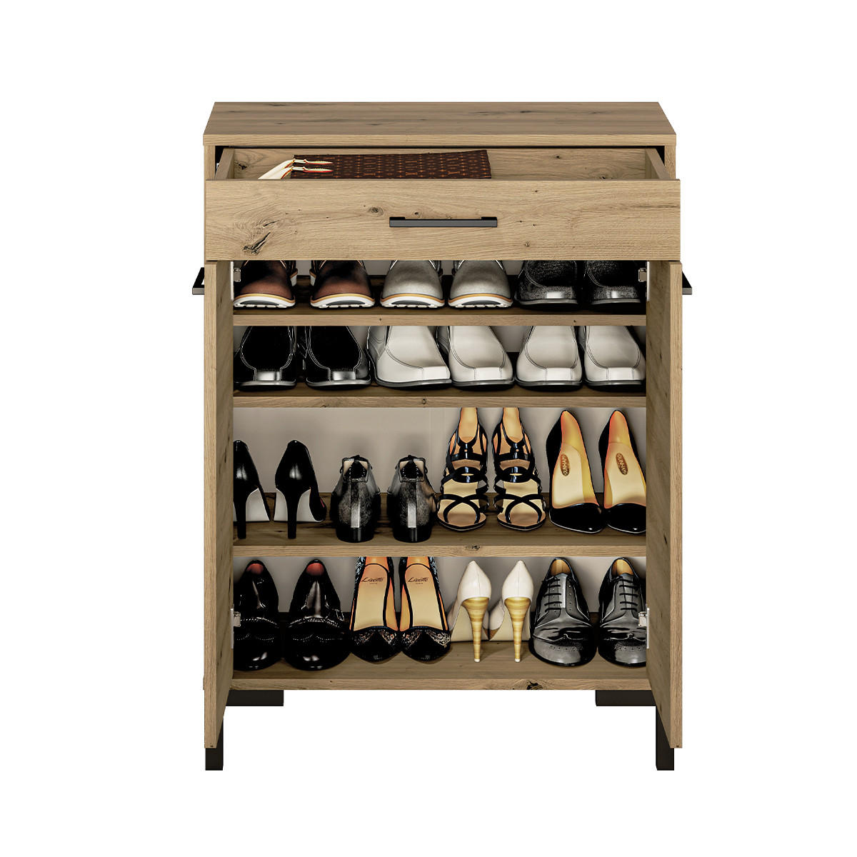 SCHUHMÖBEL Liora Holz - Braun, Holzwerkstoff (70/94/34cm) - Petits-meubles