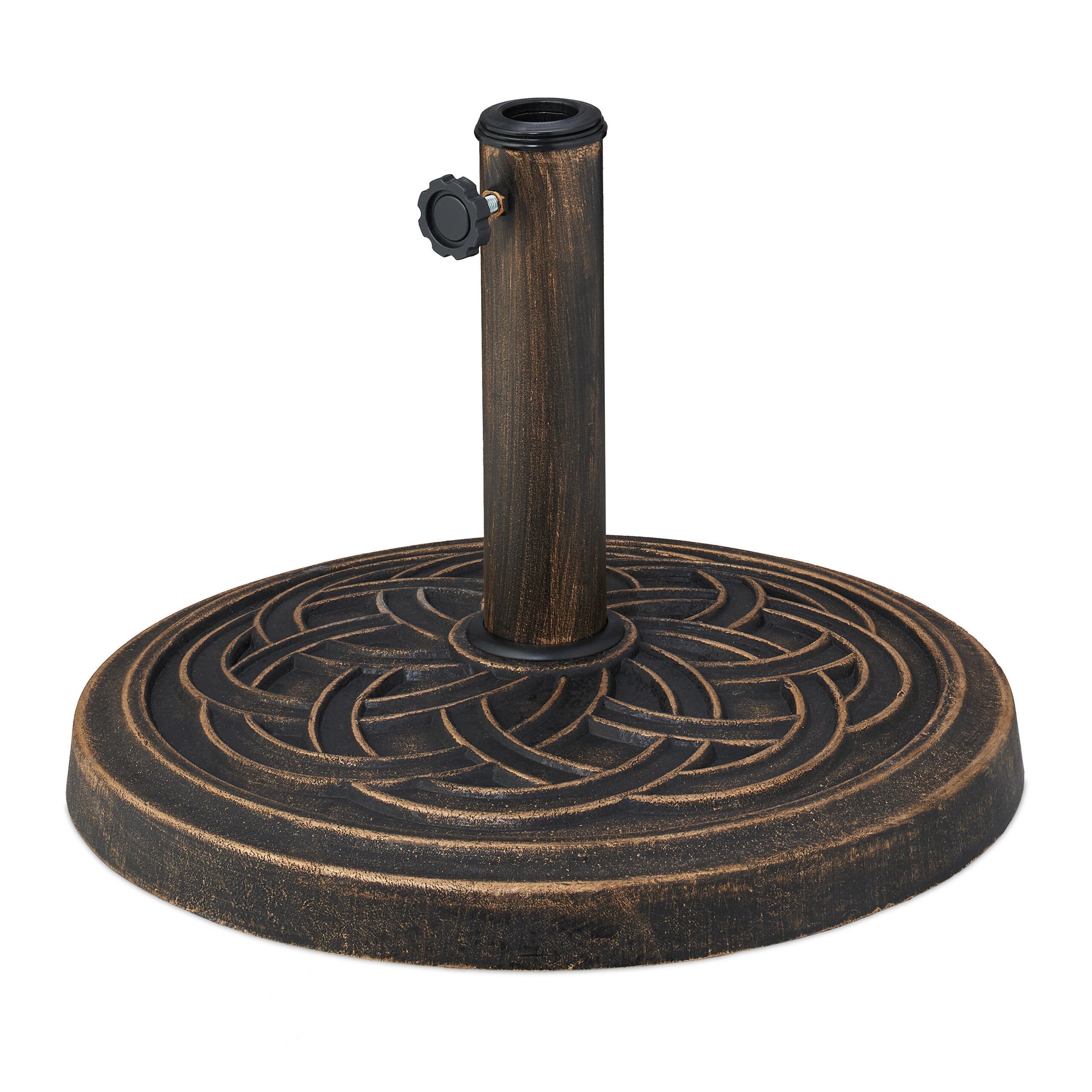 SCHIRMSTÄNDER - Schwarz, Kunststoff/Metall (45/45cm) - Relaxdays