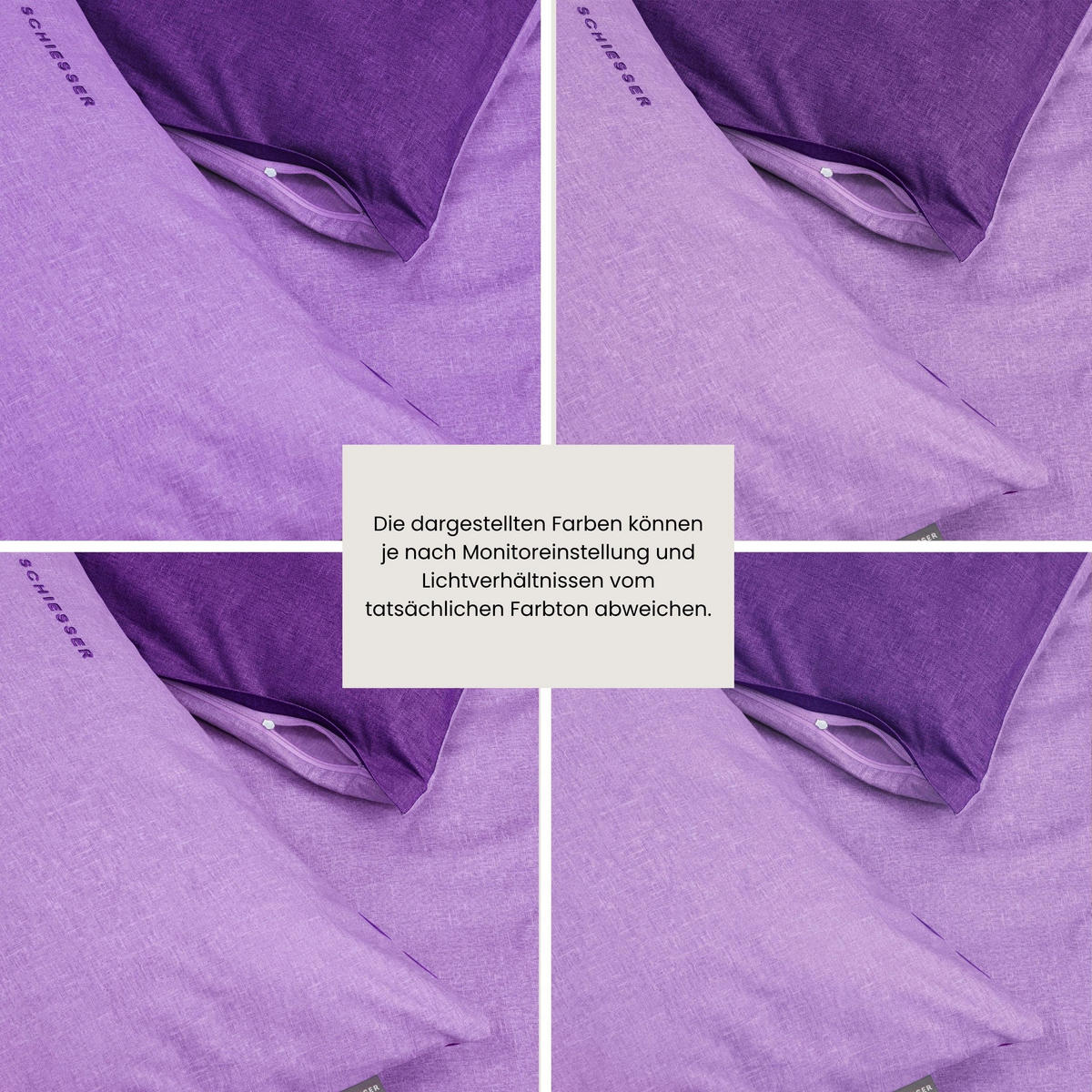 BETTWÄSCHESET Doubleface Renforcé 2-teilig 135x200 cm Lila - Lila, Textil (135/200cm) - SCHIESSER