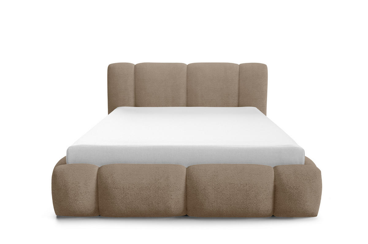 POLSTERBETT BLANCO mit Bettkasten, Bett 180x200, Doppelbett mit Stauraum und Lattenrost, ohne Matratze, Schlafzimmer - Taupe - Taupe, Holz/Textil (180/200cm) - Furnistar