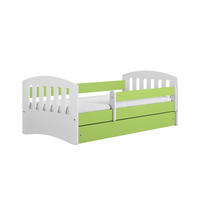 KINDERBETT CLASSIC mit Schublade und Matratze 90/65/184 - Grün, Holzwerkstoff (80/180cm) - RAUMHIRSCH FURNITURE
