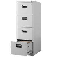 HÄNGEREGISTERSCHRANK abschließbar SARA 4 Schubladen 132x46x62cm Grau - Grau, Metall (46/132/62cm) - Jan Nowak