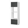 MIKROWELLENSCHRANK R-Line Anthrazit Landhaus 60 cm - Anthrazit/Weiß, Holzwerkstoff (60/206.8/57.2cm) - Vicco