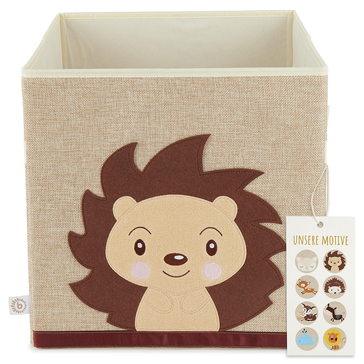 AUFBEWAHRUNGSBOX Kinder Igel Piksi - Sandfarben/Beige, Textil (33/33cm) - Bieco Spielwaren