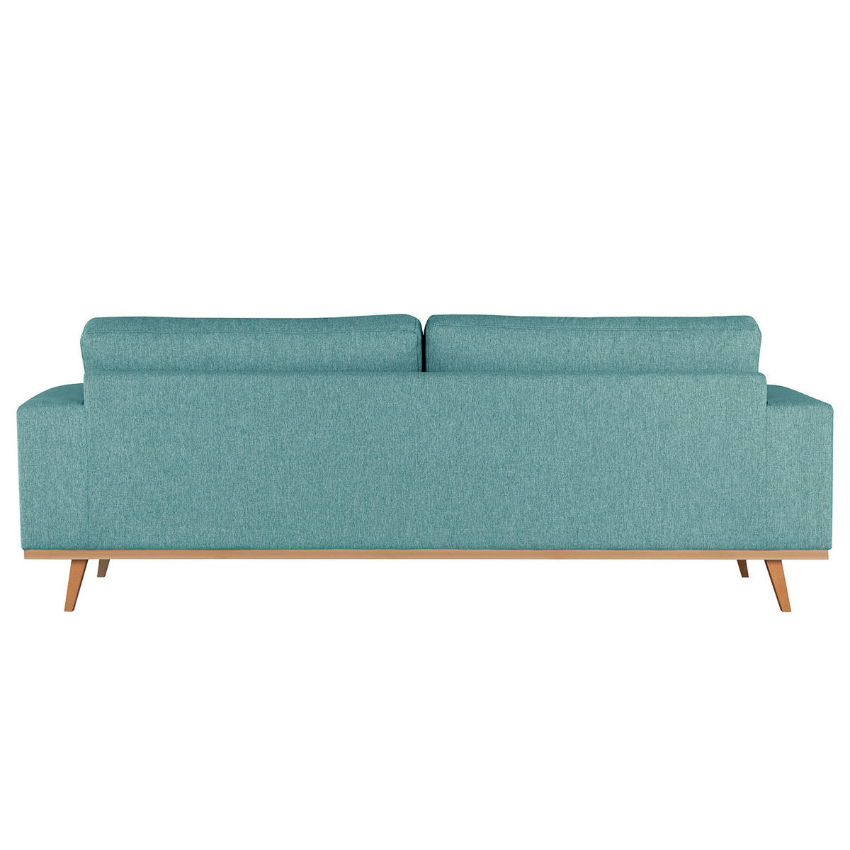 2-SITZER SOFA - Buchefarben/Petrol, Buchenholz/Textil (197/81/88cm) - home24
