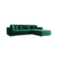 ECKSOFA GUSTO L Monolith 37 Rechts mit Schlaffunktion - Grün, Textil (279/193cm) - Bedante