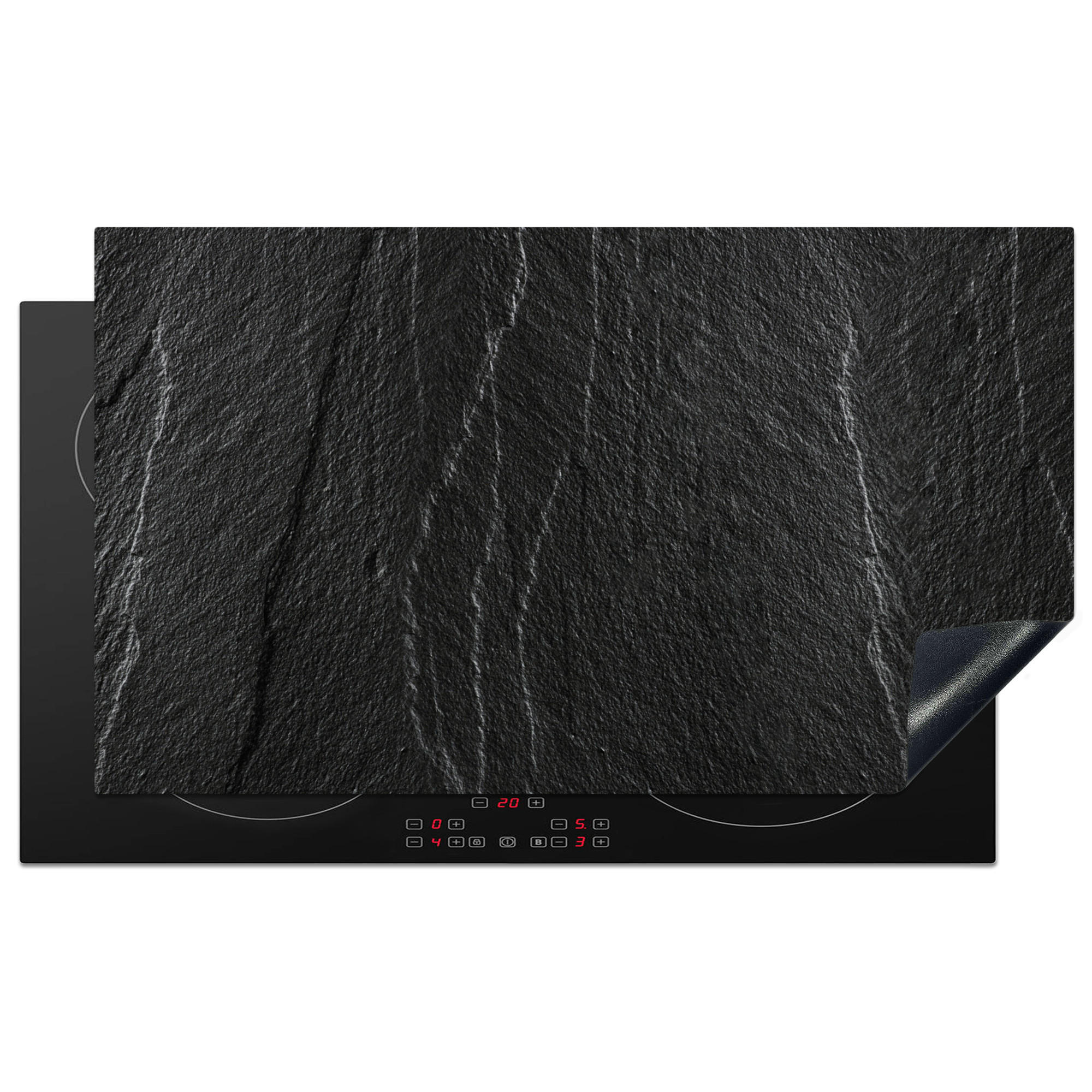 ZAŠČITA ZA INDUKCIJSKO PLOŠČO Beton 91.6x52.7 cm cm - antracit, umetna masa (91.6/52.7/0.2cm) - MuchoWow