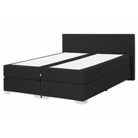 BOXSPRINGBETT 160/200cm Schwarz President - Schwarz, Textil (160/200cm) - Beliani