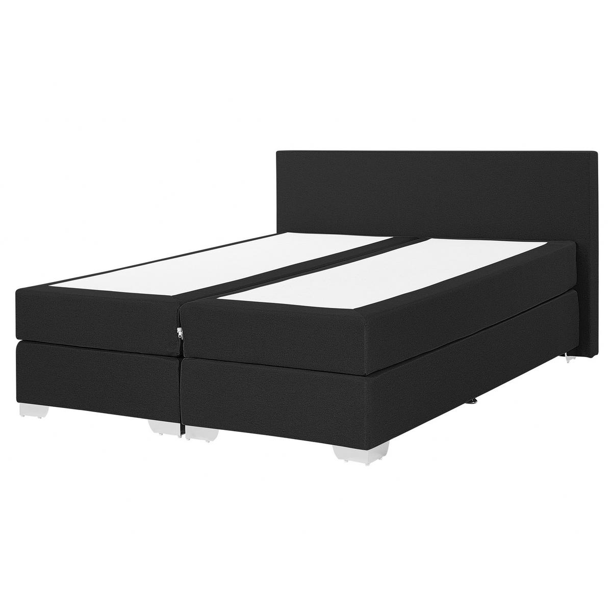 BOXSPRINGBETT 160/200cm Schwarz President - Schwarz, Textil (160/200cm) - Beliani