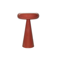 BEISTELLTISCH rund aus Metall 36x36x57cm, rot - Rot, Textil (36/36/83cm) - Livingfurn