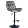 BARHOCKER Lederlook grau - Schwarz/Grau, Textil (46/92/54cm) - CLP