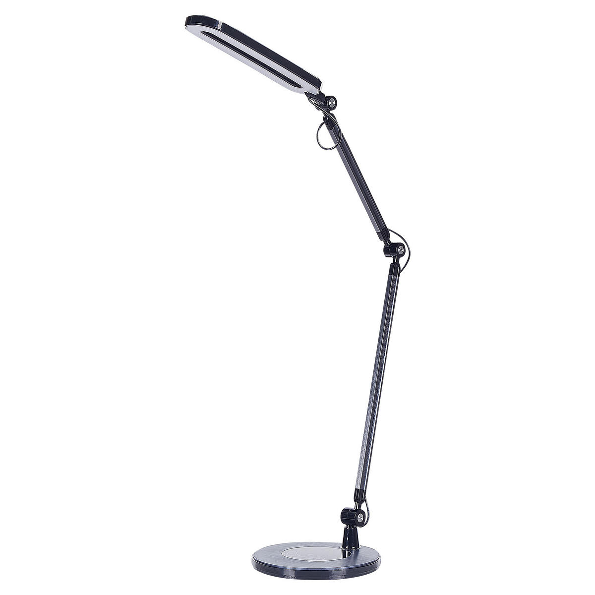 SCHREIBTISCHLAMPE Grus 20/30/80 cm - Schwarz, Metall (20/30/80cm) - Beliani