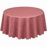 TISCHDECKE 135 cm rund Ornamente Altrosa - Altrosa, Textil (135cm) - TiborTex