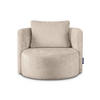 DREHSESSEL RAGGI 360° Drehfunktion mit inklusive dekorativem Kissen, Silbergrau - Dunkelgrau/Grau, Textil (92/75/94cm) - KONSIMO®