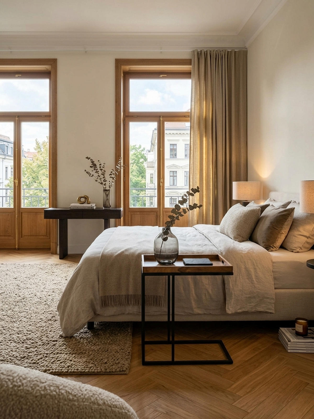 BEISTELLTISCH – Massivholz Metall platzsparend vielseitig - Schwarz/Braun, Holz/Metall (34/70/65cm) - KADIMA DESIGN