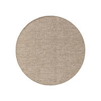 WOLLTEPPICH Rocco Taupe ø 200 cm rund - Taupe, Naturmaterialien/Textil (200/200cm) - benuta Pure