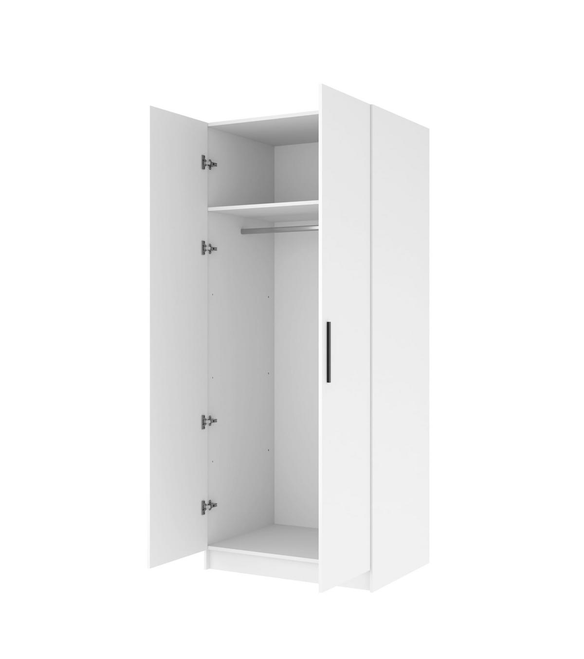DREHTÜRENSCHRANK GOLD Schwarz - Schwarz, Holzwerkstoff (78/205/52.5cm) - Kier Furniture